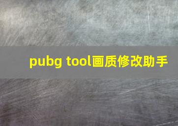 pubg tool画质修改助手